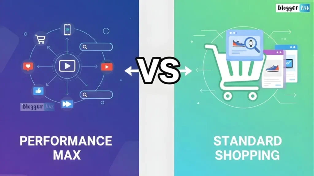 Comparison of Performance Max vs Standard Shopping Google Ads campaigns with pros, cons, and key differences.