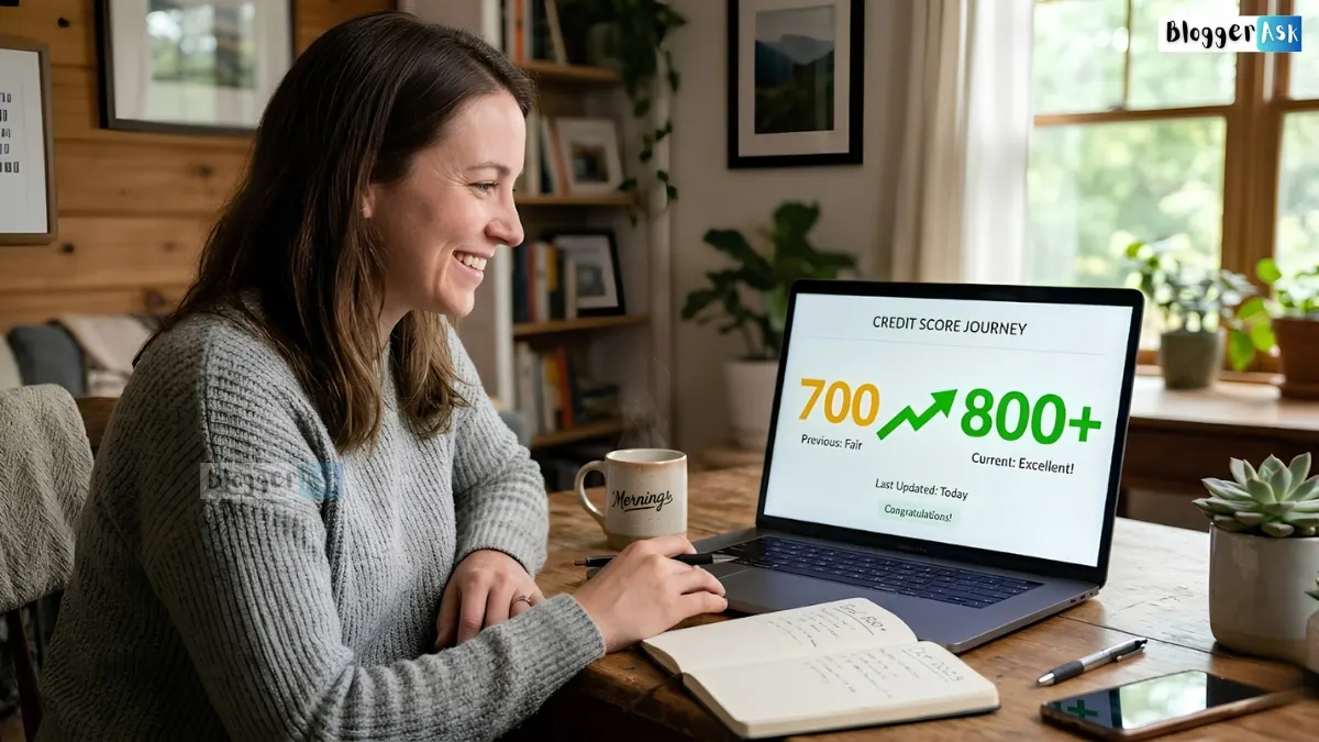 How to raise credit score from 700 to 800 with proven tips, showing credit score improvement and financial growth dashboard.